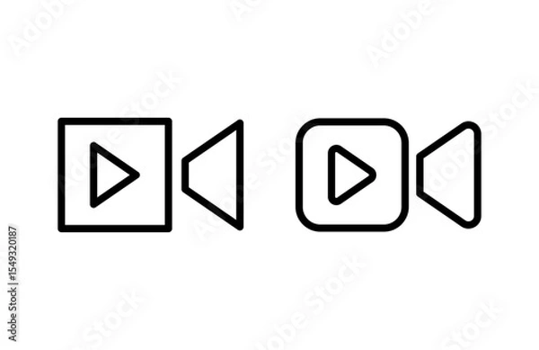 Obraz Video icon vector illustration. video camera sign and symbol. movie sign. cinema