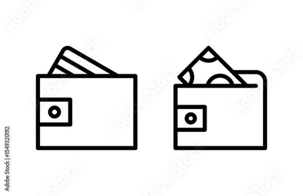 Obraz Wallet icon vector illustration. wallet sign and symbol