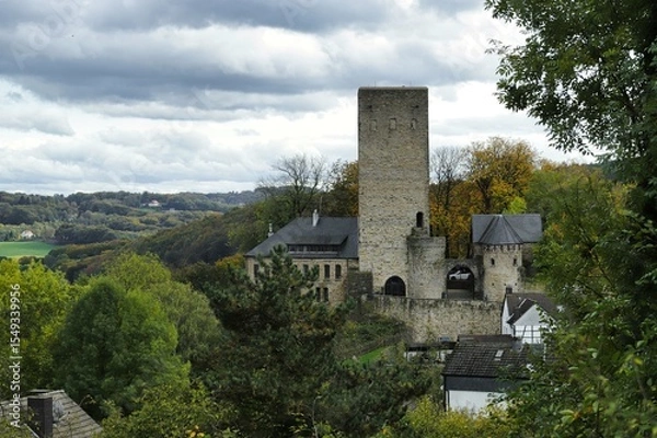Obraz Burg Blankenstein in Hattingen mit dem Ruhrtal