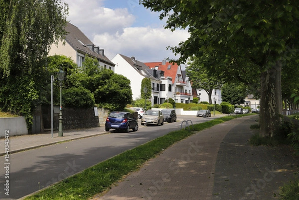 Obraz Düsseldorf, Rheinallee in Heerdt
