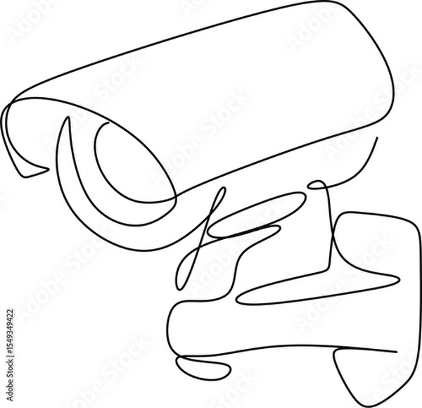 Fototapeta Linear continuous pattern of surveillance camera