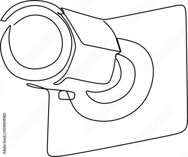 Fototapeta Linear continuous pattern of surveillance camera