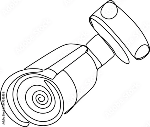 Fototapeta Linear continuous pattern of surveillance camera