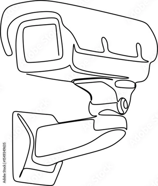 Fototapeta Linear continuous pattern of surveillance camera