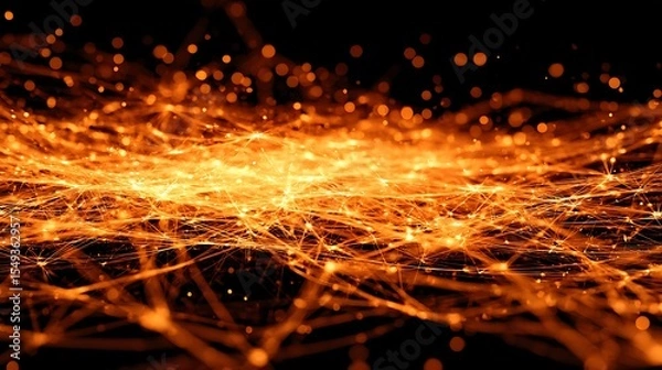 Fototapeta Network of Light Abstract