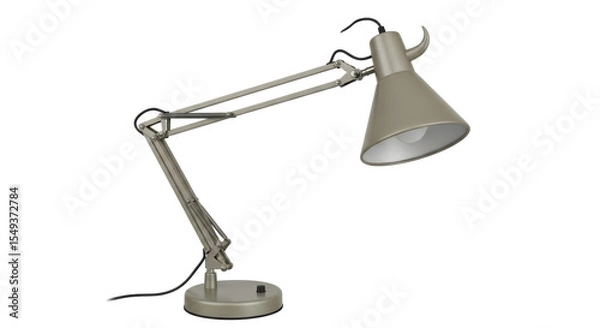 Fototapeta Isolated Adjustable Desk Lamp with Metal Finish