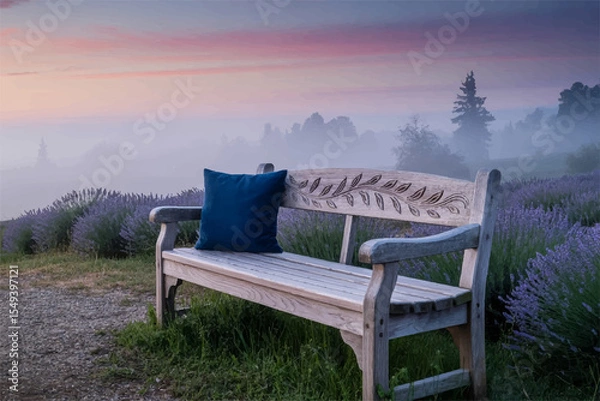 Obraz bench on the hill