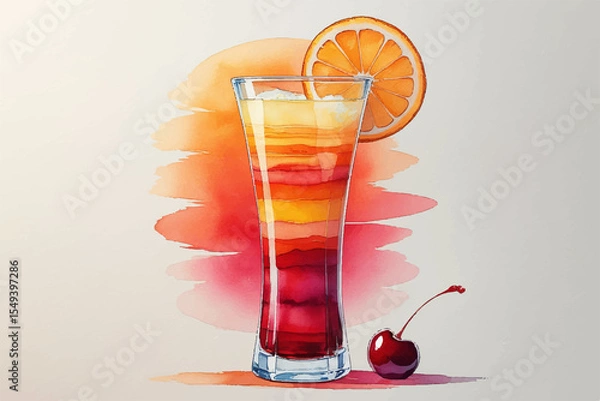 Obraz cocktail with ice and lemon