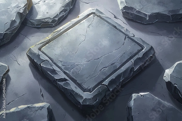 Obraz Closeup of a Weathered Stone Slab