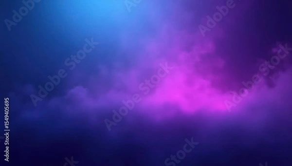 Fototapeta Background, neon smoke on a dark background, pink and blue. AI generative.