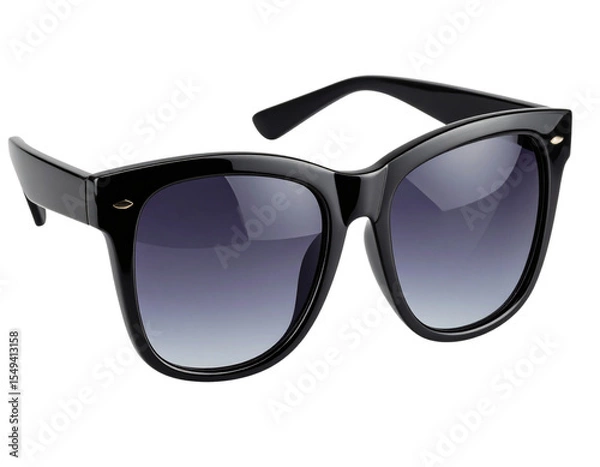 Fototapeta Retro Round Stylish Sunglasses with Tinted Lenses, isolated on a transparent background