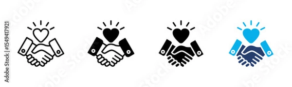 Obraz Relationship icon sheet multiple style collection