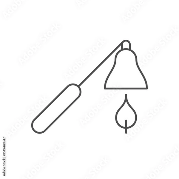 Obraz Candle snuffer line outline icon