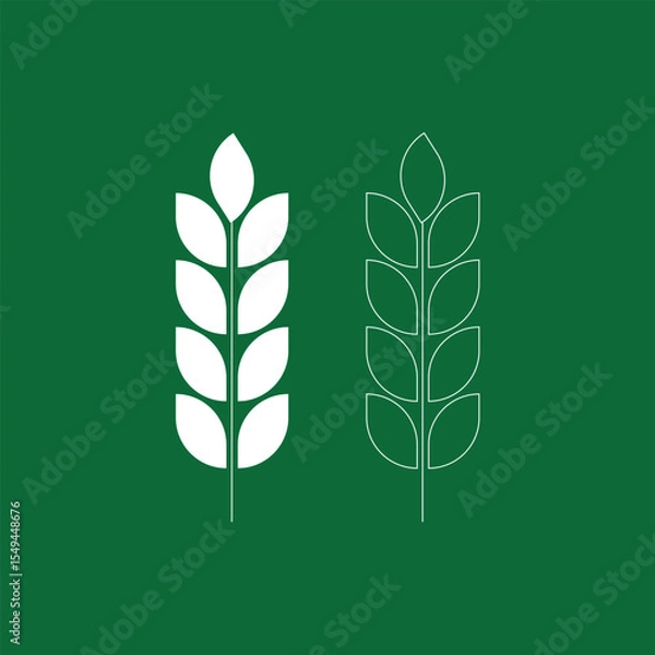 Obraz Leaf vector art with seamless background