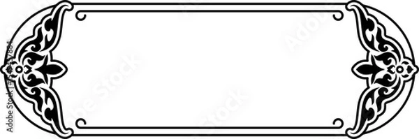 Obraz Floral Tittle Box Border Frame