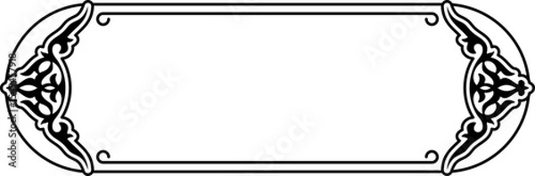 Obraz Floral Tittle Box Border Frame