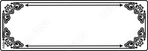 Obraz Floral Tittle Box Border Frame