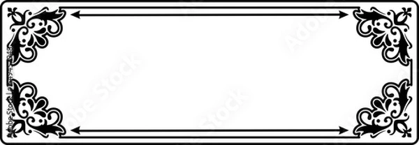 Obraz Floral Tittle Box Border Frame