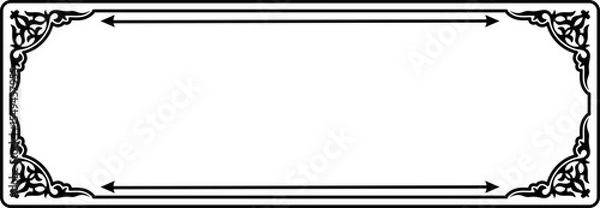 Obraz Floral Tittle Box Border Frame