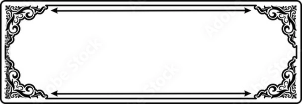 Obraz Floral Tittle Box Border Frame