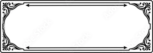 Obraz Floral Tittle Box Border Frame