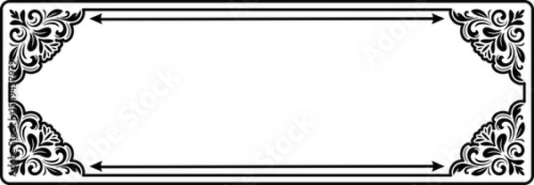 Obraz Floral Tittle Box Border Frame