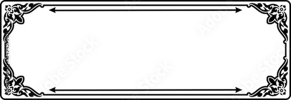 Obraz Floral Tittle Box Border Frame