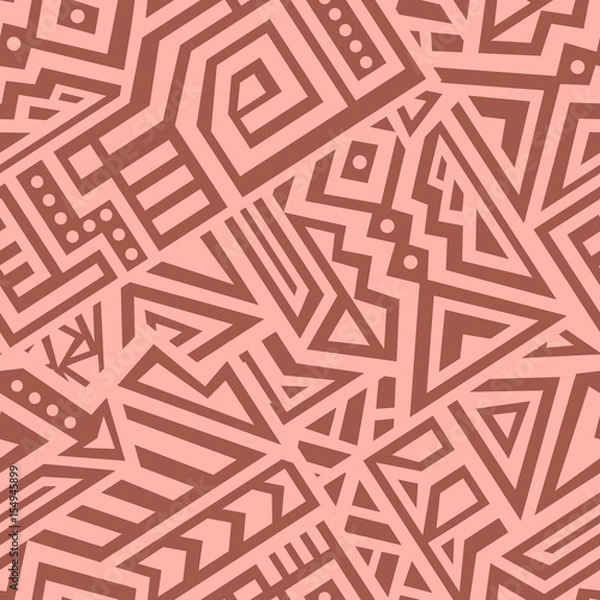 Fototapeta Abstract Vector Seamless Pattern in Ethnic Style
