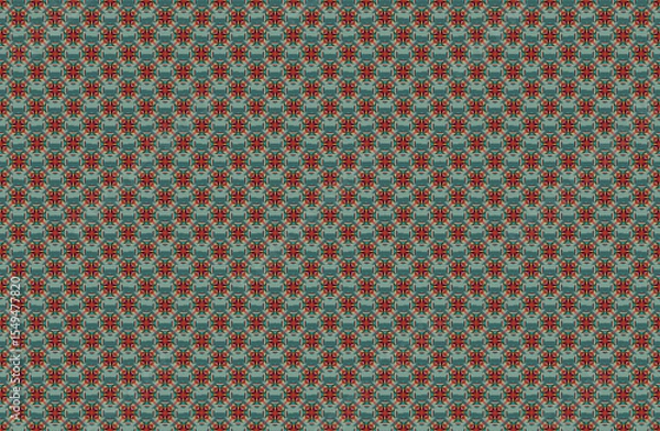 Fototapeta Geometric vector background with sacral tribal ethnic elements. Traditional triangles gypsy geometric forms sprites tribal themes apparel fabric tapestry print
