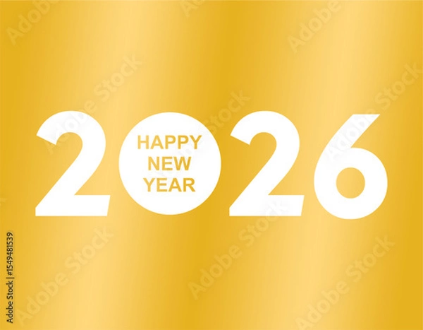 Fototapeta Happy new year 2026 background design for greeting card banner poster number 2026