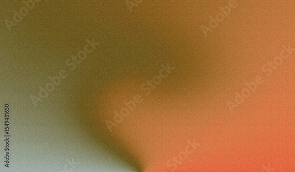 Fototapeta Abstract earthy gradient texture: muted greens to warm oranges, subtle grain.