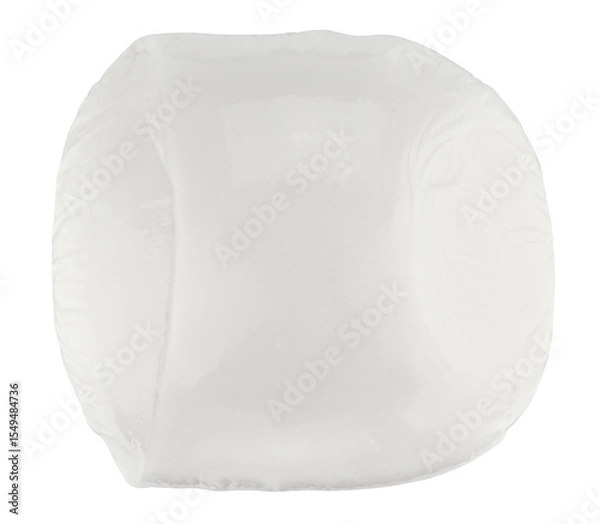 Obraz Mozzarella cheese head isolated on a transparent background. Full depth of field. PNG.