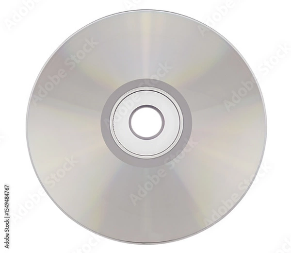 Obraz Compact disc or DVD disc isolated on a transparent background. Full depth of field. PNG.