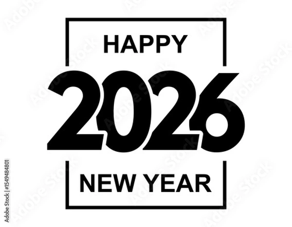Fototapeta Happy new year 2026 background design for greeting card banner poster number 2026