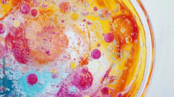 Fototapeta Vibrant Bubbles in Liquid: A Colorful Abstract Pattern