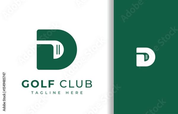 Obraz LETTER D WITH GOLF STICK LOGO