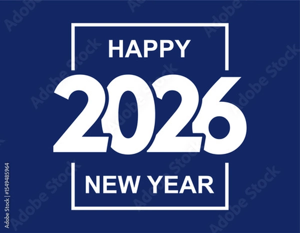 Fototapeta Happy new year 2026 background design for greeting card banner poster number 2026
