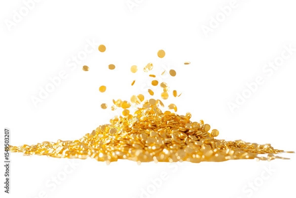 Fototapeta Golden grains erupting in a splash