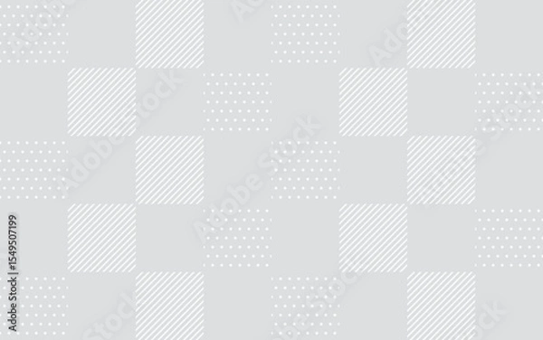 Fototapeta ドットとストライプ柄のタイルの背景イラスト