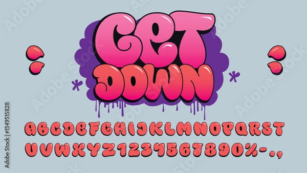 Fototapeta Get_Down_Font