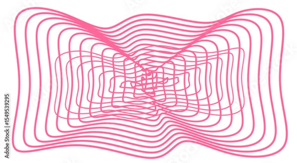 Obraz abstract curve line pattern pink vector illustration