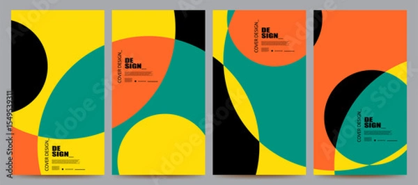 Obraz background design template set trendy