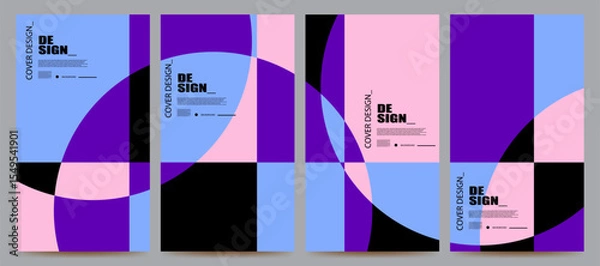 Obraz background design template set trendy