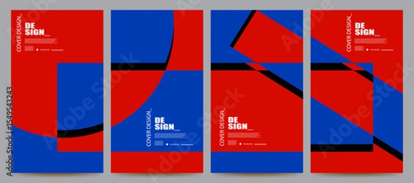 Obraz background design template set trendy