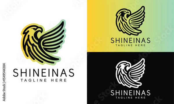 Obraz Modern Gradient Eagle Logo in Circular Shape for Company Identity