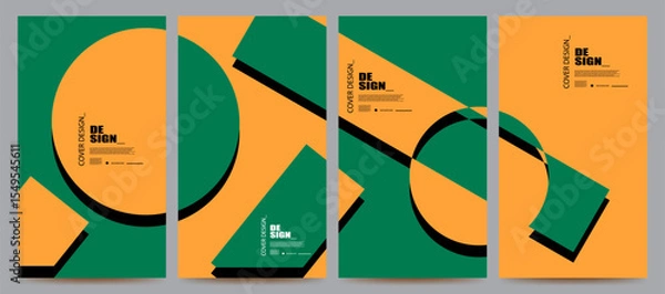 Obraz background design template set trendy