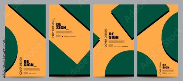 Obraz background design template set trendy