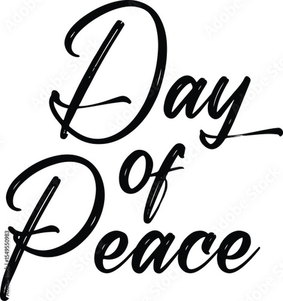 Obraz Typography the day of peace vector art 