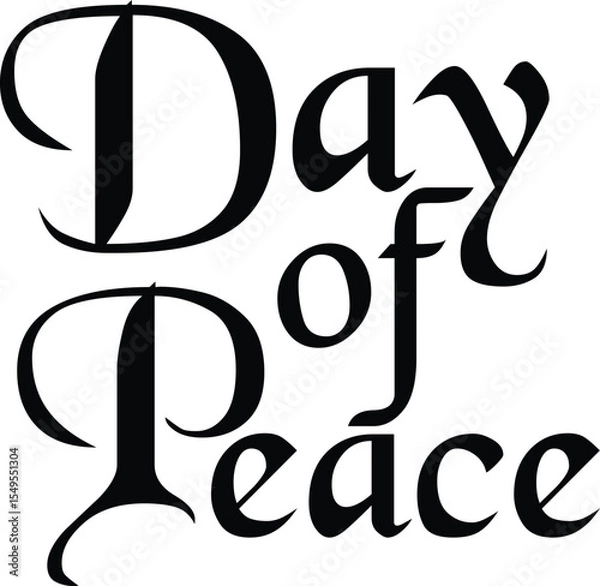 Obraz Typography the day of peace vector art 