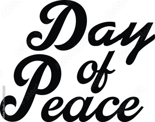 Obraz Typography the day of peace vector art 
